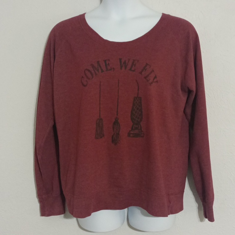 Instant Message Burgundy long sleeve top